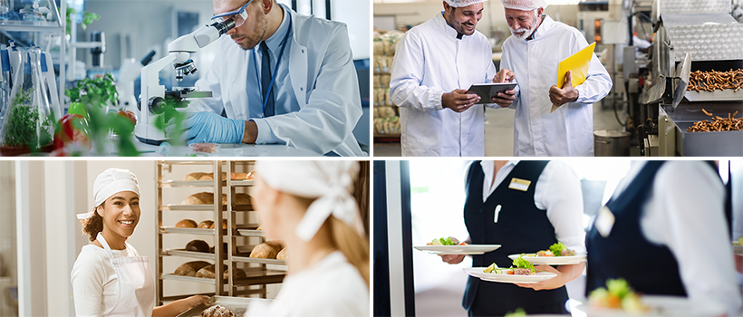 Culture Excellence collage of food industry workers